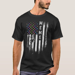 Camiseta Bandera estadounidense de época Orgulloso Meme Bow