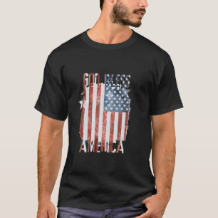 Camiseta Bandera estadounidense de estilo angustiado bendic