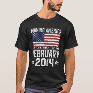 Camiseta Bandera Estadounidense De Febrero De 2014 Octavo R