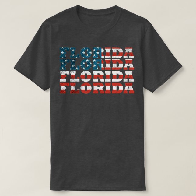 Camiseta Bandera estadounidense de Florida (Diseño del anverso)