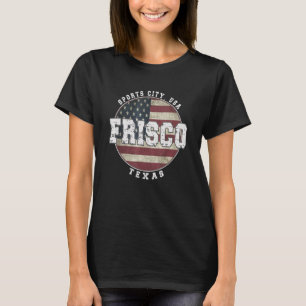 Camiseta Bandera estadounidense de Frisco Texas Vintage