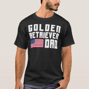 Camiseta Bandera estadounidense de Golden Retriever