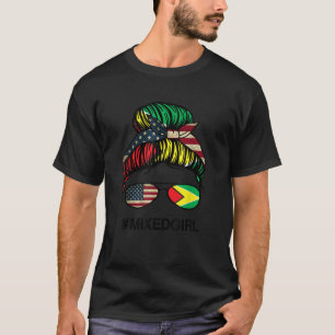 Camiseta Bandera estadounidense de Guyana Estados Unidos Gu