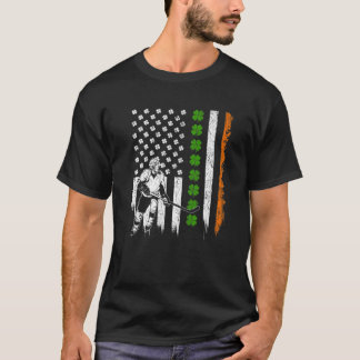 Camiseta Bandera estadounidense de hockey retro Shamrock St