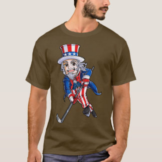 Camiseta Bandera estadounidense de hockey T 4 de julio tío 