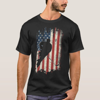 Camiseta Bandera estadounidense de hockey vintage Guay Usa