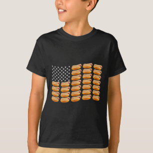 Camiseta Bandera estadounidense de Hotdog 4 de julio Bbq de