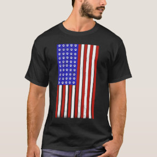 Camiseta Bandera estadounidense de impresión