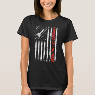 Camiseta Bandera estadounidense de Ingeniero Aeroespacial