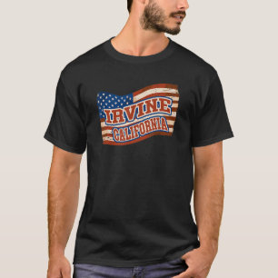 Camiseta Bandera estadounidense de Irvine City California