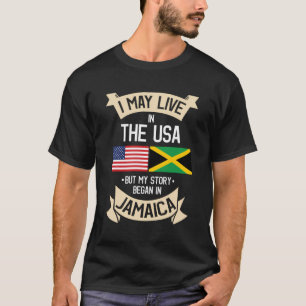 Camiseta Bandera Estadounidense De Jamaica Regalos De Raíce