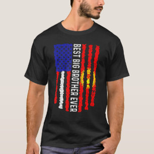 Camiseta Bandera estadounidense de Kirguistán Mejor Gran He