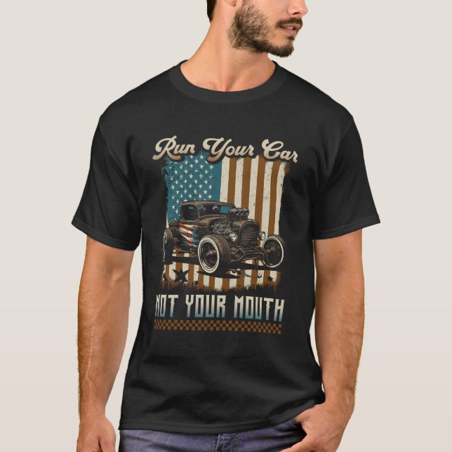 Camiseta Bandera estadounidense de la Carreras Hot Rod Corr (Anverso)