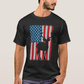 Camiseta Bandera estadounidense de la caza de venados