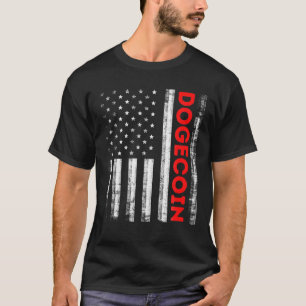 Camiseta Bandera estadounidense de la criptodivisa de Dogec