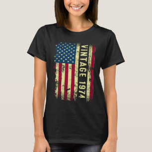 Camiseta Bandera estadounidense de la época de 1974 49 años