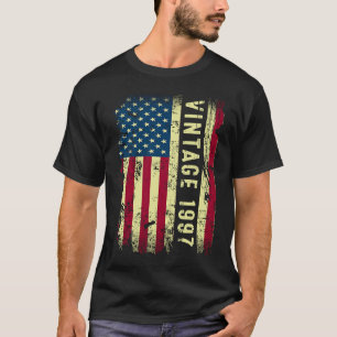 Camiseta Bandera estadounidense de la época de 1997 26 años