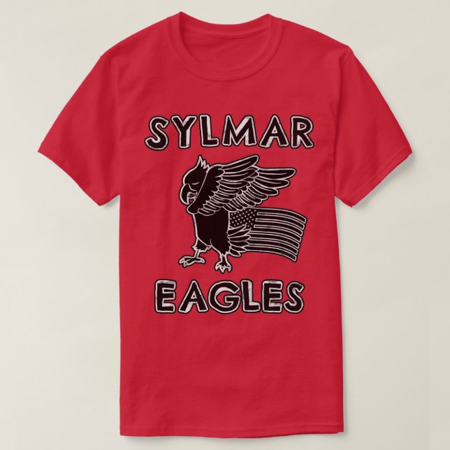 Camiseta Bandera estadounidense de la escuela Sylmar Eagles (Diseño del anverso)
