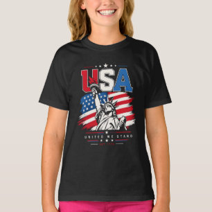 Camiseta Bandera estadounidense de la Estatua de la Liberta
