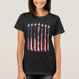 Camiseta Bandera Estadounidense De La Fuerza Aérea 4 De Jul