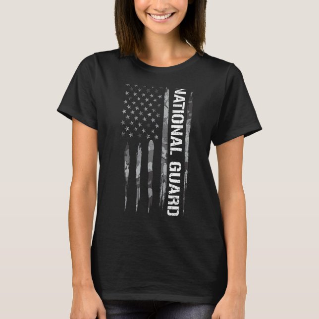 Camiseta Bandera estadounidense de la Guardia Nacional Mili (Anverso)
