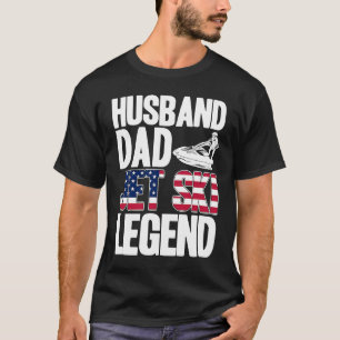 Camiseta Bandera estadounidense de la leyenda de moto acuát