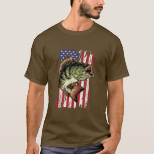 Camiseta Bandera estadounidense de la pesca de crudo 4 de j