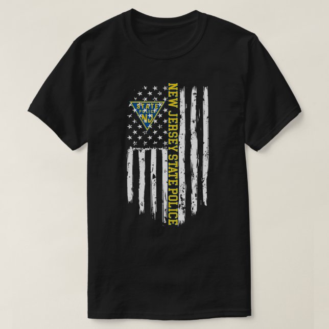 Camiseta Bandera estadounidense de la Policía Estatal de Nu (Diseño del anverso)