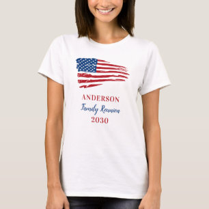 Camiseta Bandera estadounidense de la Reunión de Familia Pa