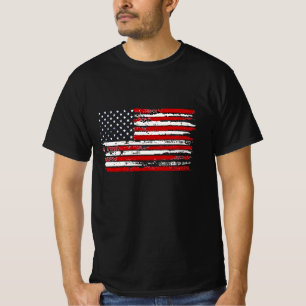 Camiseta Bandera estadounidense de la vieja marina de época