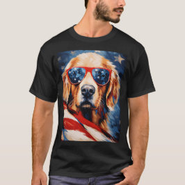 Camiseta Bandera estadounidense de Labrador 4 de julio