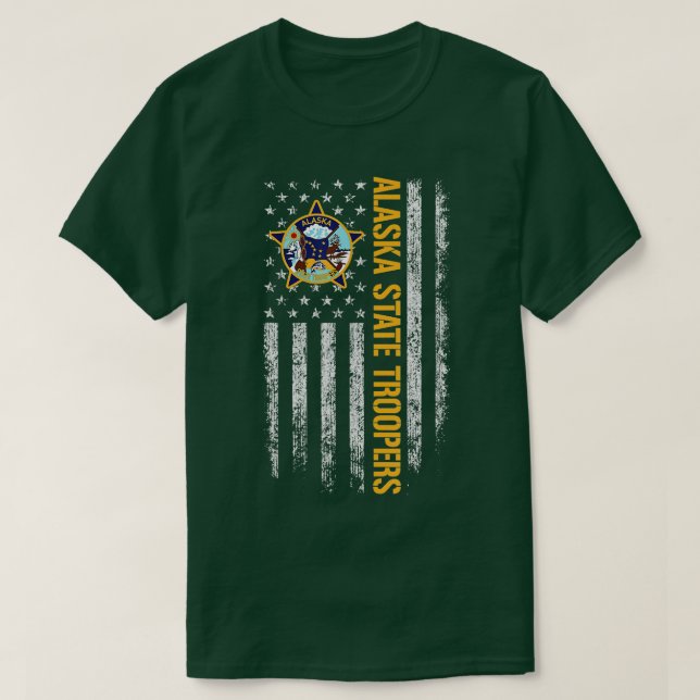 Camiseta Bandera estadounidense de las tropas del estado de (Diseño del anverso)