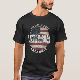 Camiseta Bandera estadounidense de Little Rock Arkansas