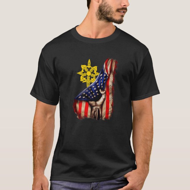 Camiseta Bandera estadounidense de los Cuerpos de Inteligen (Anverso)