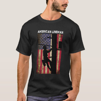 Camiseta Bandera estadounidense de los Lineman Gigante de C