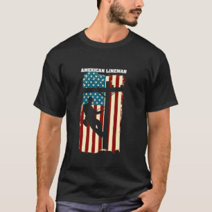 Camiseta Bandera estadounidense de los Lineman Gigante de C