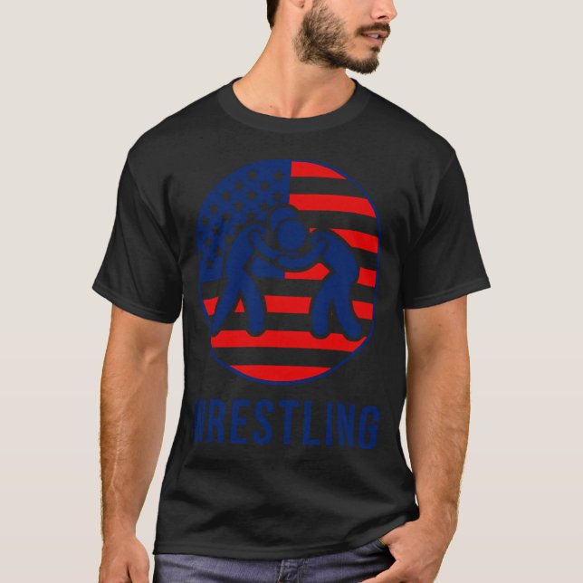 Camiseta Bandera Estadounidense De Lucha (Anverso)