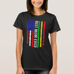 Camiseta Bandera estadounidense de Mali bandera de mejor ma