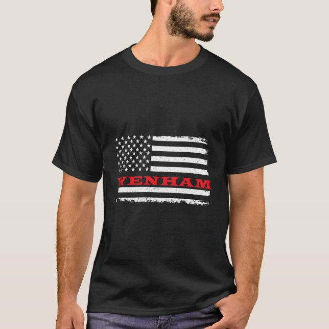 Camiseta Bandera Estadounidense De Massachusetts Wenham Usa (Anverso)