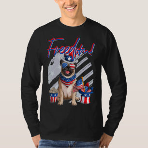 Camiseta Bandera Estadounidense De Merica Pug Dog 4 De Juli