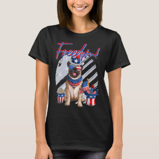 Camiseta Bandera Estadounidense De Merica Pug Dog 4 De Juli