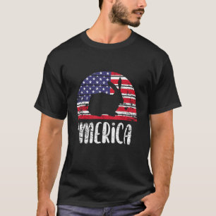 Camiseta Bandera estadounidense de Merica Rabbit Independen