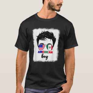 Camiseta Bandera Estadounidense De México Y Estados Unidos