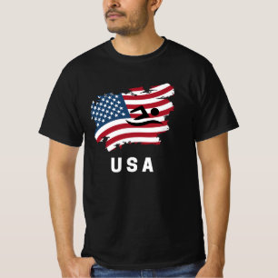 Camiseta Bandera estadounidense de natación