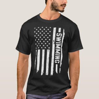 Camiseta Bandera estadounidense de natación Duatleta de Est