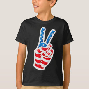Camiseta Bandera Estadounidense De Nuevo Cartel De Paz De L