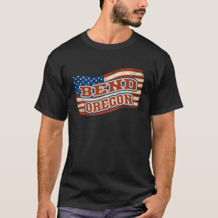 Camiseta Bandera estadounidense de Oregon de Bend City