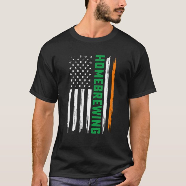 Camiseta Bandera estadounidense de origen St Patrick's Day  (Anverso)