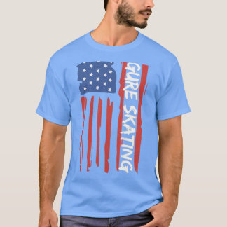Camiseta Bandera estadounidense de patinaje artístico 1