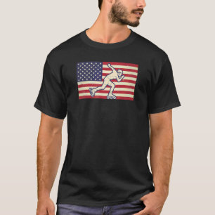 Camiseta Bandera Estadounidense De Patinaje Patriótico El 4